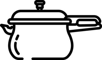 Cooker outline illustration vector