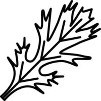 Leaf outline illustration vector