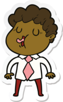 sticker of a cartoon man singing png