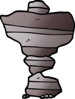 cartoon doodle of stacked stone png