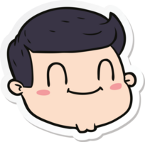 sticker of a cartoon male face png