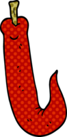 doodle de desenho animado pimenta malagueta vermelha png