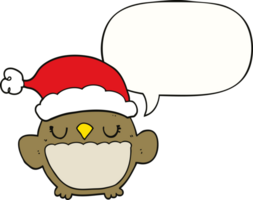 cute christmas owl and speech bubble png