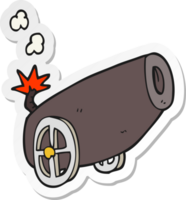 sticker van een tekenfilm kanon png