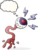 thought bubble cartoon gross electric halloween eyeball png