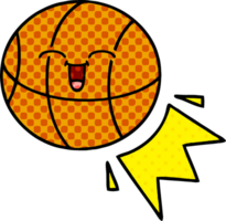 basket ball de dessin animé de style bande dessinée png