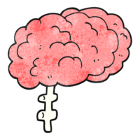 textured cartoon brain png