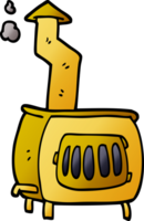 cartoon doodle old wood burner png