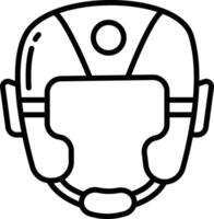 Boxing Helmet outline illustration vector