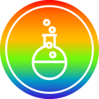 wetenschappelijk experiment circulair in regenboogspectrum png