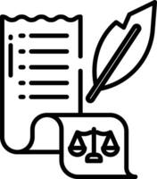 Law Documents outline illustration vector