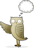 pensée bulle dessin animé hibou png