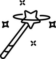 Magic Wand outline illustration vector