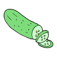 pepino en rodajas de dibujos animados png