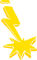 cartoon doodle thunder bolt png