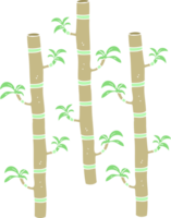 flat color illustration of a cartoon bamboo png