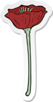 pegatina de una amapola de dibujos animados png