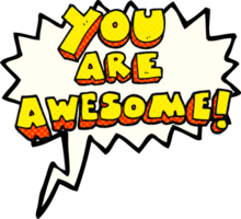 comic book speech bubble cartoon you are awesome text png