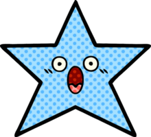 comic book style cartoon star fish png