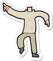 sticker of a cartoon pointing body png