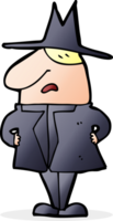 cartoon man in coat and hat png