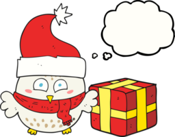 thought bubble cartoon christmas owl png