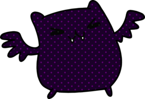 cartone animato di un simpatico pipistrello kawaii png