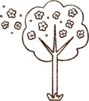 dibujo de carbón de árbol png