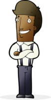 cartoon trotse man png