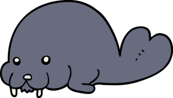 schattig tekenfilm walrus png