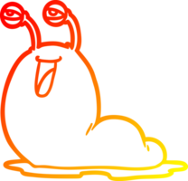 warm gradient line drawing gross cartoon slug png