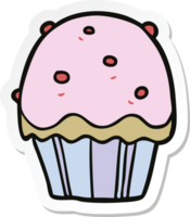 adesivo de um cupcake de desenho animado png