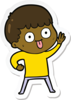 sticker of a cartoon man staring png