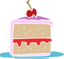 cartoon doodle cake slice png
