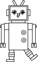 lijntekening cartoon robot png