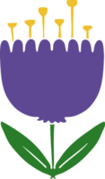 flat color style cartoon flower png