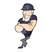 cartoon man wearing bowler hat png