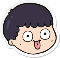 sticker of a cartoon male face png