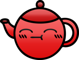 gradient shaded cartoon teapot png