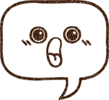 Speech Bubble Charcoal Drawing png