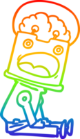 Regenbogen-Gradientenlinie Zeichnung Cartoon-Roboter png