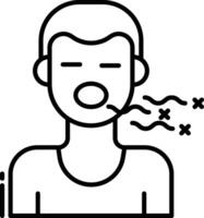 Bad Breath outline illustration vector