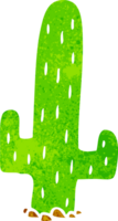 retro cartoon doodle van een cactus png