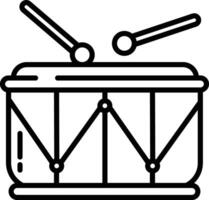 Drum outline illustration vector