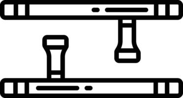 tonfa contorno ilustración vector