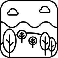 landscape outline illustration vector