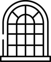 palacio puerta contorno ilustración vector