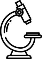 Microscope outline illustration vector