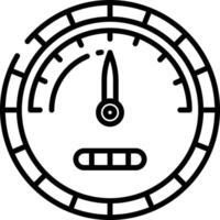 Speedometer outline illustration vector