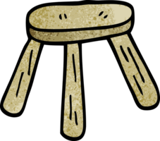 dessin animé doodle d'un tabouret en bois png